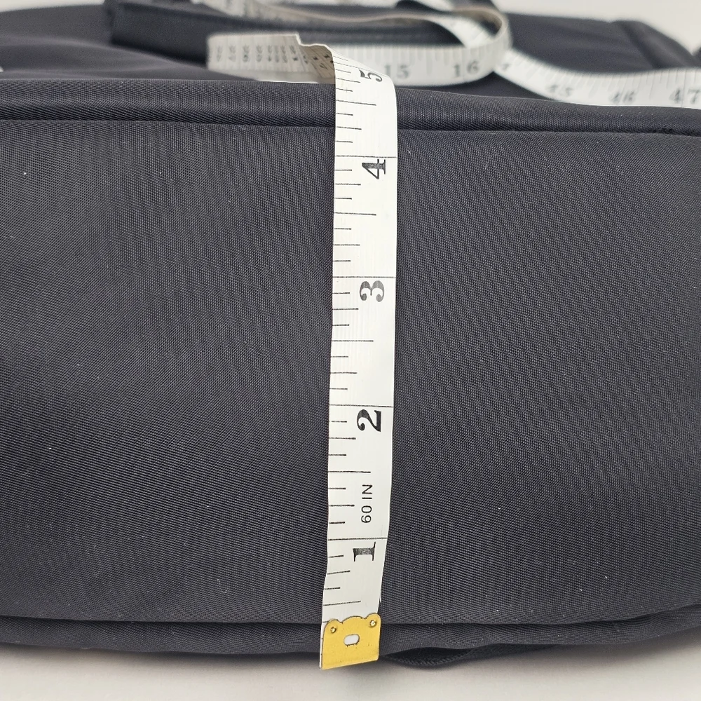 Cynthia Rowley Black Convertible Backpack Laptop Travel Bag, Trolley Sleeve, EUC